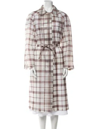 Pre-owned Maje Pvc Plaid Print Jacket In Transparent