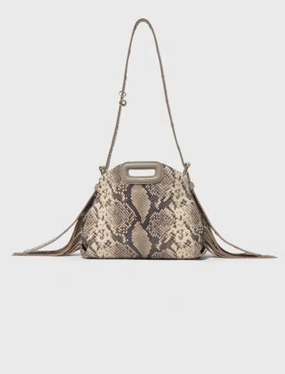 Maje Python-embossed Miss M Mini Bag In Multi