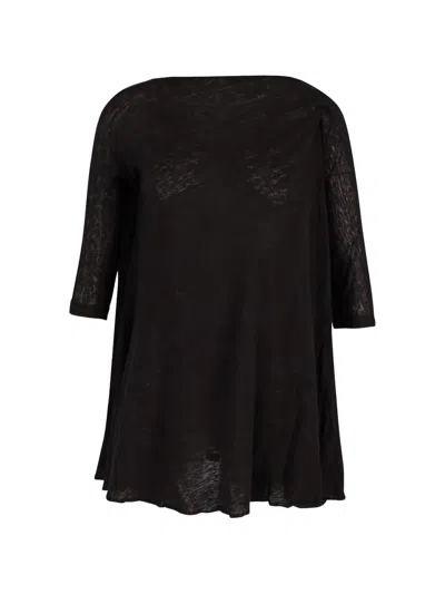 Pre-owned Maje Quarter-sleeved Mini Dress In Black