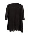 Maje Quarter-sleeved Mini Dress In Black Linen In Black