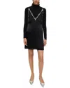 Maje Radeau Mini Dress In Black