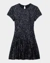Maje Sequin-embellished Dress In Black