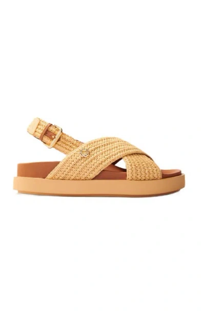 Maje Raffia-effect Flat Sandals