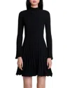 Maje Short Knit Dress In Black