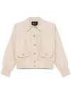 Maje Raglan-sleeve Bomber Jacket In Neutrals