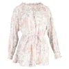 Maje Ragtime Off The Shoulder Mini Dress In Floral Print Cotton In Multi