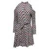 Maje Ralinka Cold Shoulder Button Down Mini Dress In Multicolor Viscose In Multi