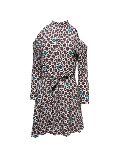 Pre-owned Maje Ralinka Mini Dress In White