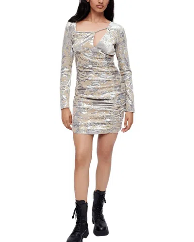 Maje Raneli Mini Dress In Silver