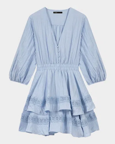 MAJE RAPAPAMY TIERED MINI DRESS