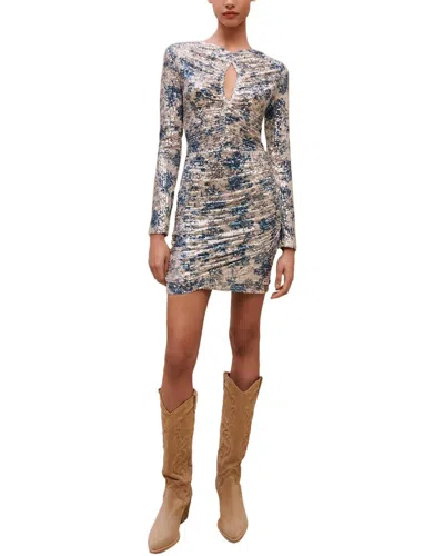 Maje Raquine Mini Dress In Silver