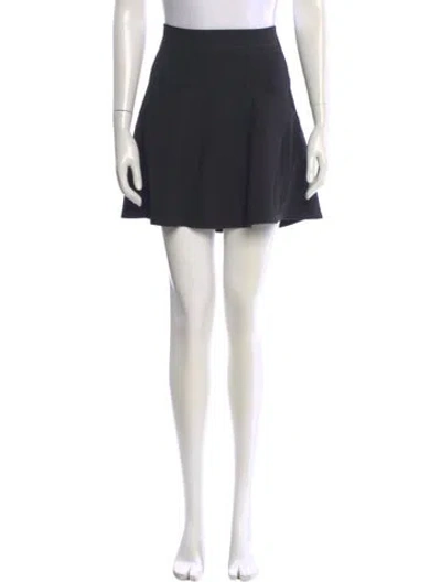Pre-owned Maje Raw-edge Trim Mini Skirt In Black