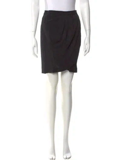 Pre-owned Maje Raw-edge Trim Mini Skirt In Black