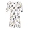 Maje Razula Sequin-embellished Polka-dot Georgette Mini Dress In White Polyester In White