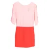 Maje Reggio Mini Two-toned Dress In Multicolor Silk In Multi