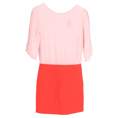 Maje Reggio Mini Two-toned Dress In Multicolor Silk