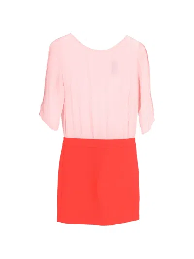 Pre-owned Maje Reggio Two-toned Mini Dress In Pink