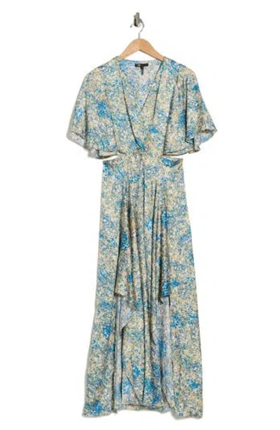 Maje Reniliche Cutout Maxi Dress In Multi