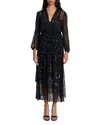 Maje Sequin Maxi Dress In Black