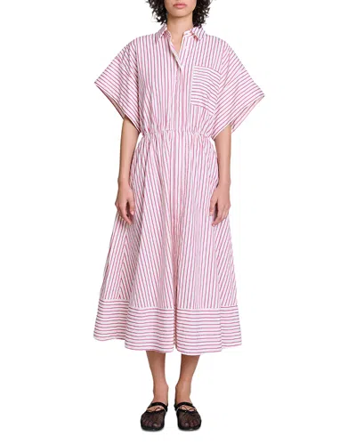 open lace back dress Sabrina Maxi Dress - Pink/Red Stripe | Betty Basics