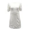 Maje Revanta Lace Dress In White Polyester In White
