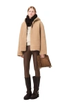 Maje Reversible Coat With Hood In Neutral