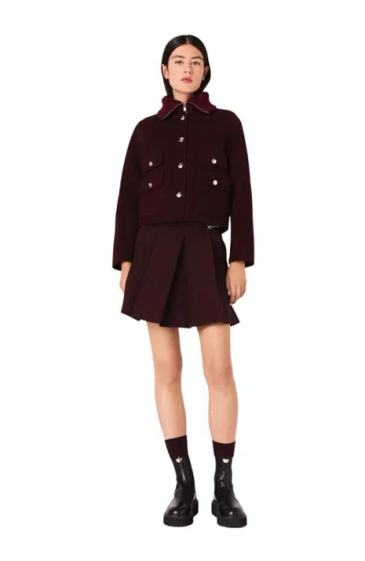 MAJE MAJE REVERSIBLE DOUBLE-FACED JACKET