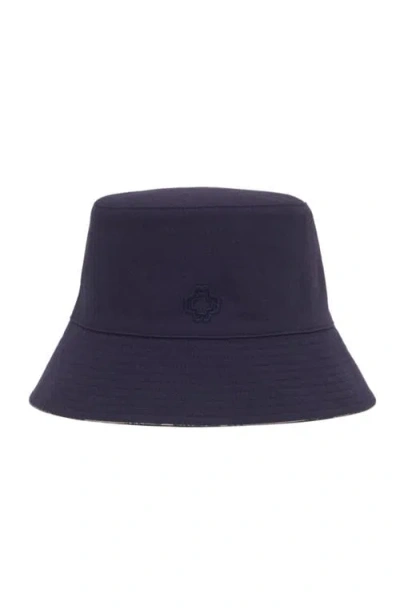 Maje Reversible Fruit Print Bucket Hat In Navy