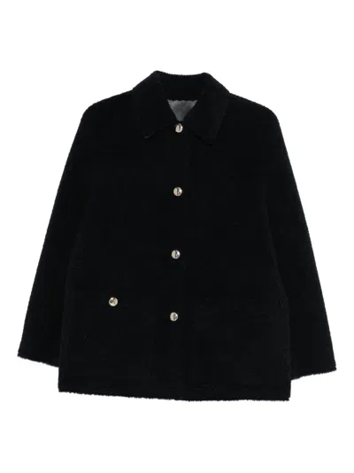 Maje Reversible Jacket In Black