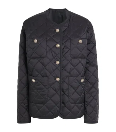Maje Reversible Quilted Jacket In Black