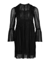 Maje Rezane Swiss Dot Dress In Black Polyester In Black