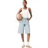Maje Rhinestone Bermuda Shorts In Blue