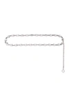 Maje Womens Chain And Rhinestone Metal Belt Silvery In Silver