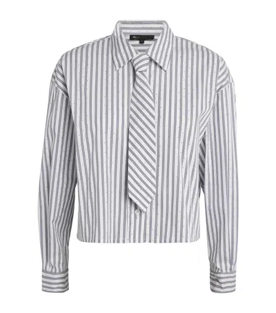Maje Rhinestone-embellished Stripe Shirt