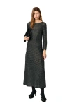 Maje Rhinestoned Maxi Dress In Black