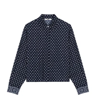 Maje Rhinestone Printed Shirt
