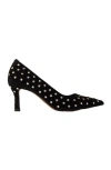 Maje Rhinestone Pumps With Pointed Toes In Black