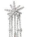 Maje Rhinestone Shooting Star Asymmetrical Drop Earrings In Silver Tone In Silver