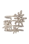 Maje Rhinestone Star Ring In Silver