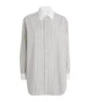 Maje Rhinestone Striped Longline Shirt