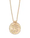 Maje Rhinestone Zodiac Pendant Necklace In Gold Tone, 26.5-29.5 In Aquarius