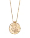 Maje Rhinestone Zodiac Pendant Necklace In Gold Tone, 26.5-29.5 In Capricorn
