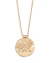 Maje Rhinestone Zodiac Pendant Necklace In Gold Tone, 26.5-29.5 In Leo