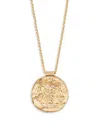 Maje Rhinestone Zodiac Pendant Necklace In Gold Tone, 26.5-29.5 In Libra
