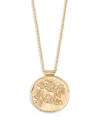 Maje Rhinestone Zodiac Pendant Necklace In Gold Tone, 26.5-29.5 In Pisces