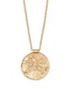 Maje Rhinestone Zodiac Pendant Necklace In Gold Tone, 26.5-29.5 In Sagittariu
