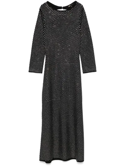 MAJE RHINESTONED MAXI DRESS