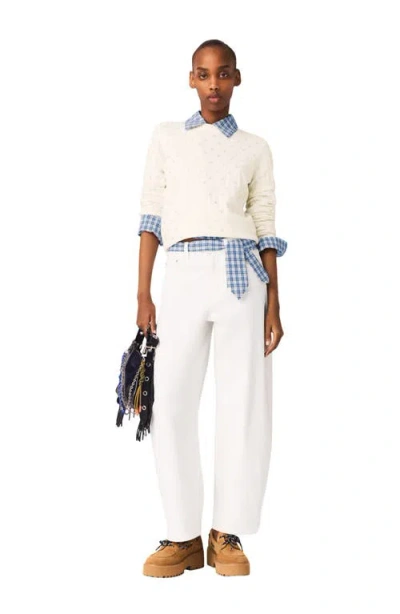 MAJE MAJE RHINESTONE-FRONT CARDIGAN