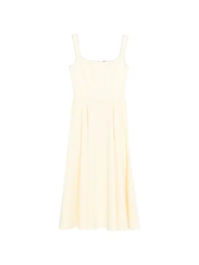 Maje Rhinestone-trim Midi Dress In Yellow