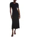 Maje Rib Knit Maxi Dress In Black